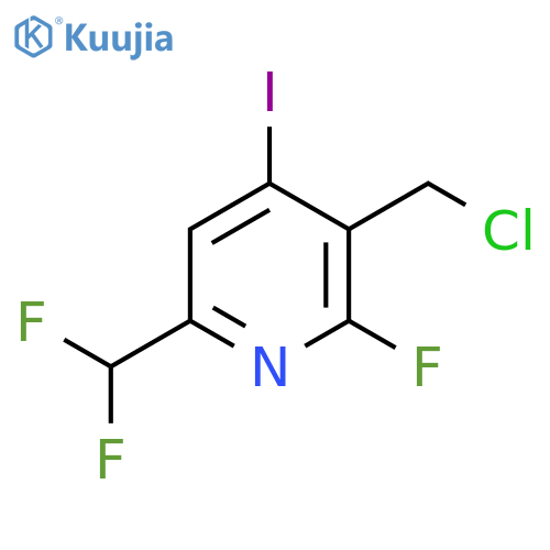 3-(Chloromethyl)-6-(difluoromethyl)-2-fluoro-4-iodopyridine structure