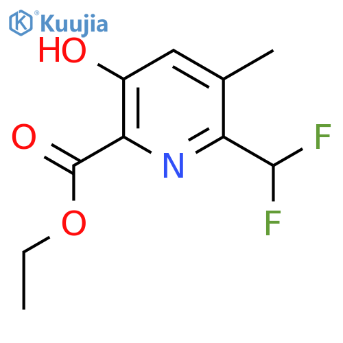 Ethyl 2-(difluoromethyl)-5-hydroxy-3-methylpyridine-6-carboxylate structure