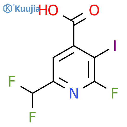 6-(Difluoromethyl)-2-fluoro-3-iodopyridine-4-carboxylic acid structure