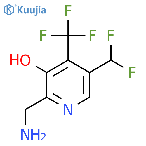 2-(Aminomethyl)-5-(difluoromethyl)-3-hydroxy-4-(trifluoromethyl)pyridine structure
