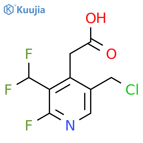 5-(Chloromethyl)-3-(difluoromethyl)-2-fluoropyridine-4-acetic acid structure