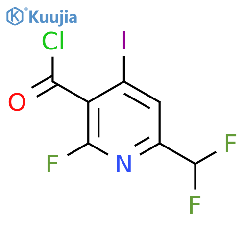 6-(Difluoromethyl)-2-fluoro-4-iodopyridine-3-carbonyl chloride structure