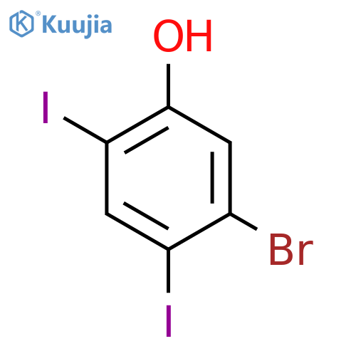 5-Bromo-2,4-diiodophenol structure
