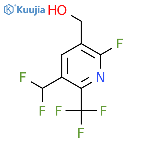 3-(Difluoromethyl)-6-fluoro-2-(trifluoromethyl)pyridine-5-methanol structure