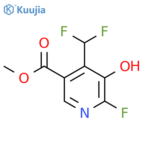 Methyl 4-(difluoromethyl)-2-fluoro-3-hydroxypyridine-5-carboxylate structure