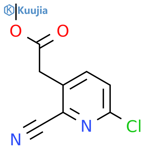 Methyl 6-chloro-2-cyanopyridine-3-acetate structure