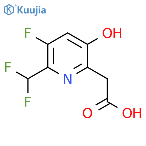 2-(Difluoromethyl)-3-fluoro-5-hydroxypyridine-6-acetic acid structure