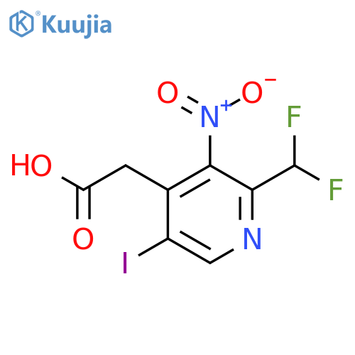 2-(Difluoromethyl)-5-iodo-3-nitropyridine-4-acetic acid structure