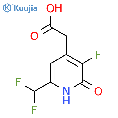 6-(Difluoromethyl)-3-fluoro-2-hydroxypyridine-4-acetic acid structure