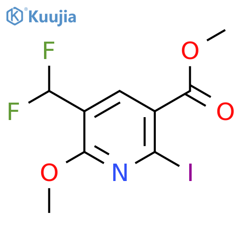 Methyl 3-(difluoromethyl)-6-iodo-2-methoxypyridine-5-carboxylate structure