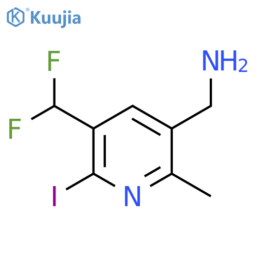 3-(Aminomethyl)-5-(difluoromethyl)-6-iodo-2-methylpyridine structure