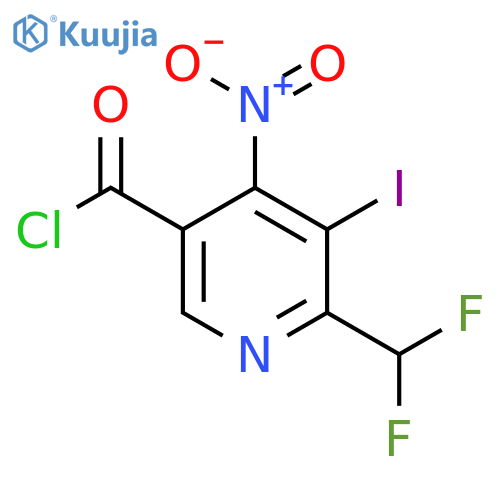 2-(Difluoromethyl)-3-iodo-4-nitropyridine-5-carbonyl chloride structure