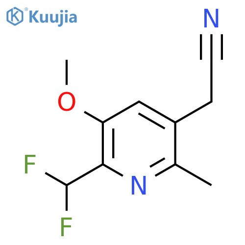 2-(Difluoromethyl)-3-methoxy-6-methylpyridine-5-acetonitrile structure