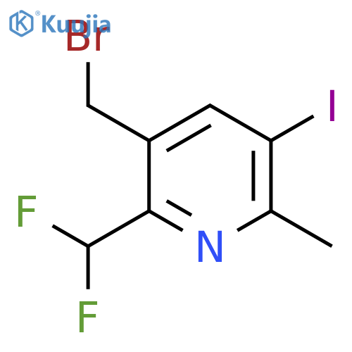 3-(Bromomethyl)-2-(difluoromethyl)-5-iodo-6-methylpyridine structure