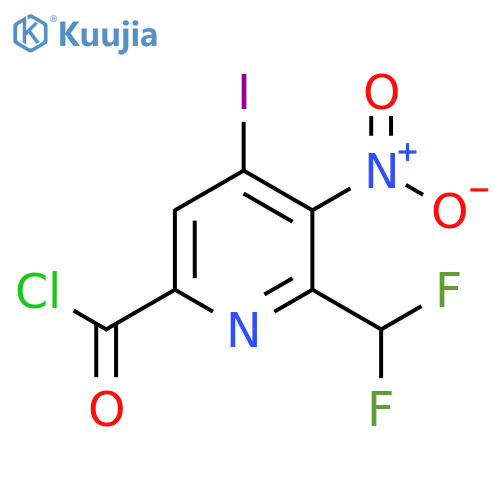 2-(Difluoromethyl)-4-iodo-3-nitropyridine-6-carbonyl chloride structure