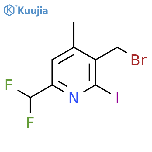 3-(Bromomethyl)-6-(difluoromethyl)-2-iodo-4-methylpyridine structure