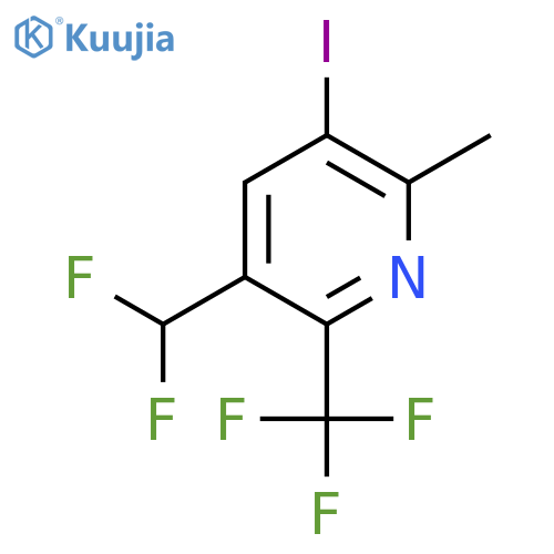 3-(Difluoromethyl)-5-iodo-6-methyl-2-(trifluoromethyl)pyridine structure