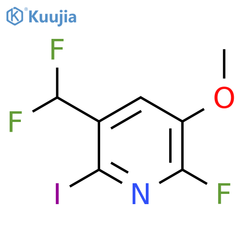 3-(Difluoromethyl)-6-fluoro-2-iodo-5-methoxypyridine structure