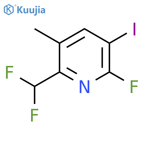 2-(Difluoromethyl)-6-fluoro-5-iodo-3-methylpyridine structure