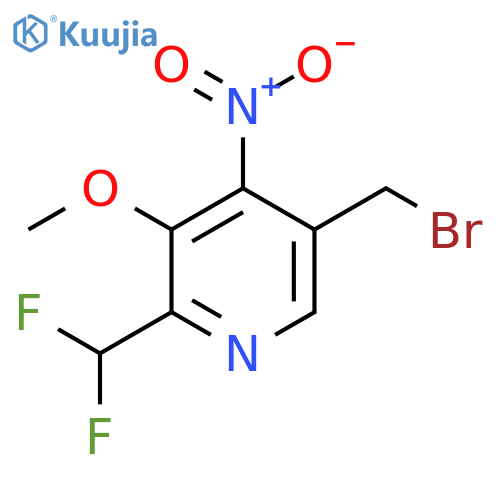 5-(Bromomethyl)-2-(difluoromethyl)-3-methoxy-4-nitropyridine structure