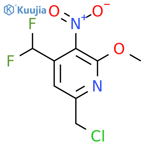 6-(Chloromethyl)-4-(difluoromethyl)-2-methoxy-3-nitropyridine structure