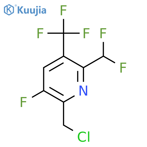 2-(Chloromethyl)-6-(difluoromethyl)-3-fluoro-5-(trifluoromethyl)pyridine structure