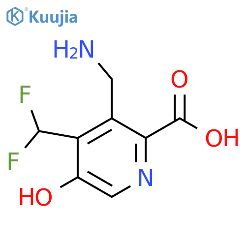 3-(Aminomethyl)-4-(difluoromethyl)-5-hydroxypyridine-2-carboxylic acid structure