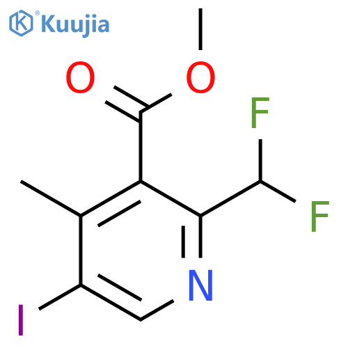 Methyl 2-(difluoromethyl)-5-iodo-4-methylpyridine-3-carboxylate structure