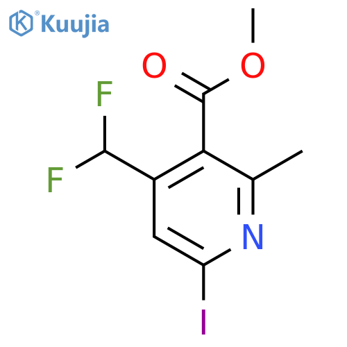 Methyl 4-(difluoromethyl)-6-iodo-2-methylpyridine-3-carboxylate structure