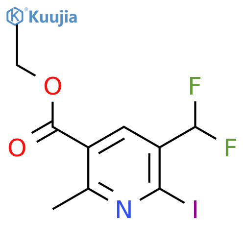 Ethyl 3-(difluoromethyl)-2-iodo-6-methylpyridine-5-carboxylate structure