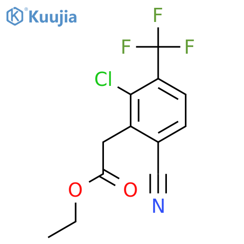 Ethyl 2-chloro-6-cyano-3-(trifluoromethyl)phenylacetate structure