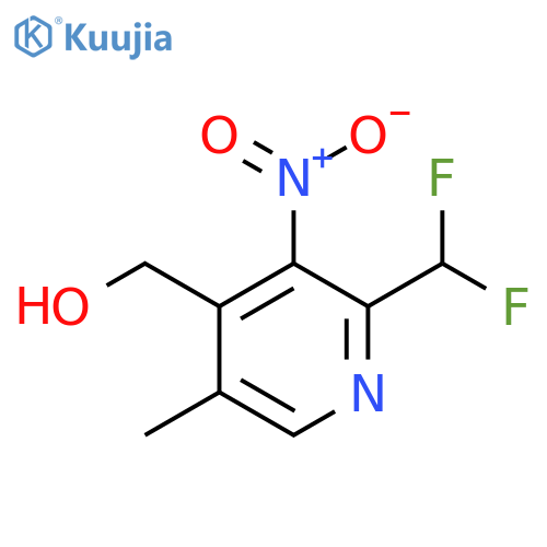 2-(Difluoromethyl)-5-methyl-3-nitropyridine-4-methanol structure