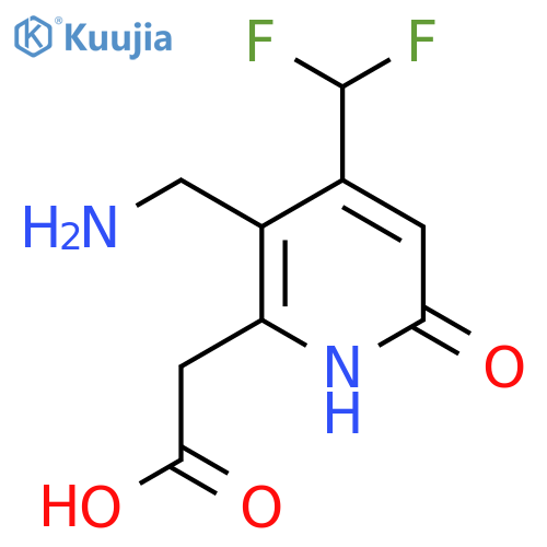 3-(Aminomethyl)-4-(difluoromethyl)-6-hydroxypyridine-2-acetic acid structure