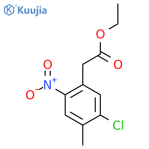 Ethyl 5-chloro-4-methyl-2-nitrophenylacetate structure