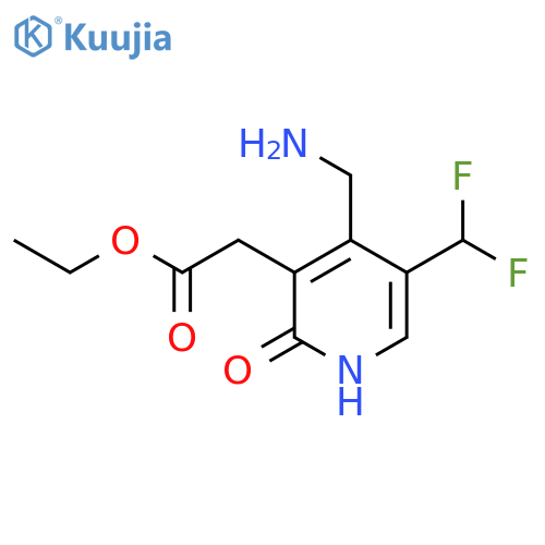 Ethyl 4-(aminomethyl)-5-(difluoromethyl)-2-hydroxypyridine-3-acetate structure