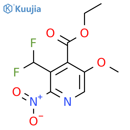 Ethyl 3-(difluoromethyl)-5-methoxy-2-nitropyridine-4-carboxylate structure