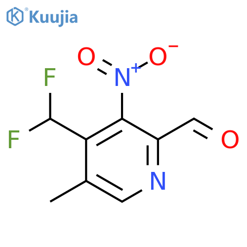 4-(Difluoromethyl)-5-methyl-3-nitropyridine-2-carboxaldehyde structure