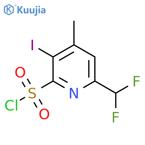 6-(Difluoromethyl)-3-iodo-4-methylpyridine-2-sulfonyl chloride structure