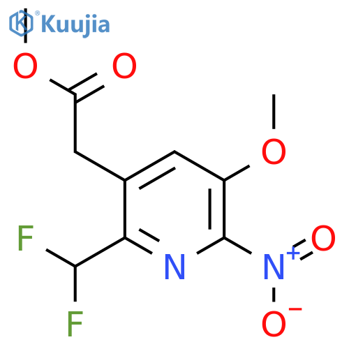 Methyl 2-(difluoromethyl)-5-methoxy-6-nitropyridine-3-acetate structure