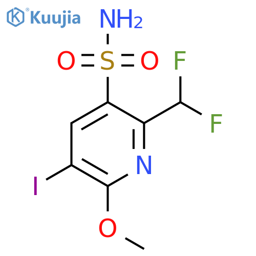 2-(Difluoromethyl)-5-iodo-6-methoxypyridine-3-sulfonamide structure
