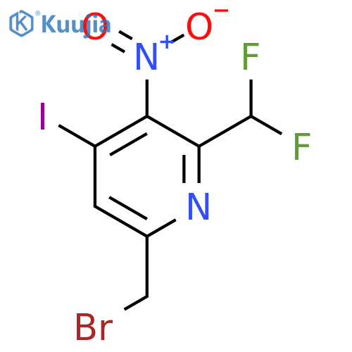 6-(Bromomethyl)-2-(difluoromethyl)-4-iodo-3-nitropyridine structure