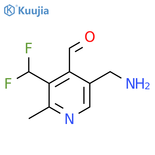 5-(Aminomethyl)-3-(difluoromethyl)-2-methylpyridine-4-carboxaldehyde structure