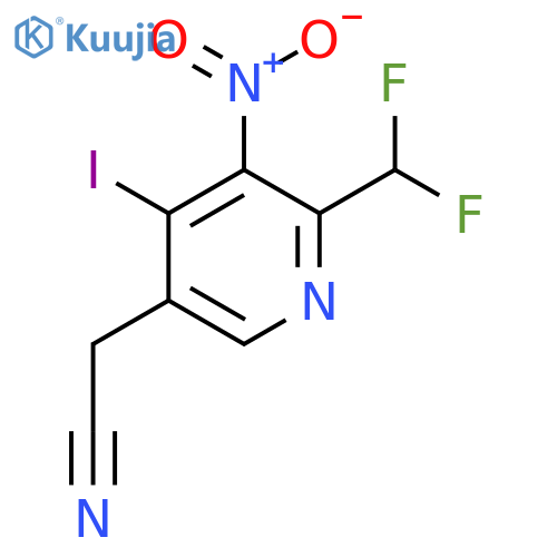2-(Difluoromethyl)-4-iodo-3-nitropyridine-5-acetonitrile structure