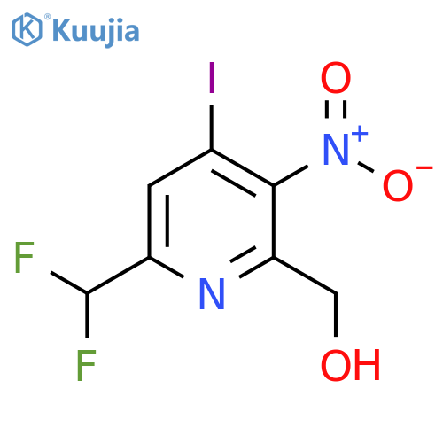 6-(Difluoromethyl)-4-iodo-3-nitropyridine-2-methanol structure