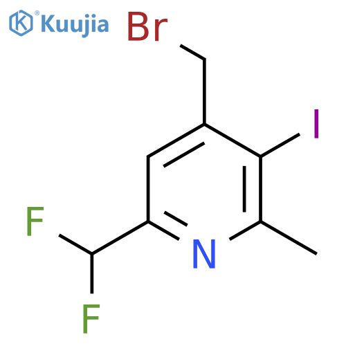 4-(Bromomethyl)-6-(difluoromethyl)-3-iodo-2-methylpyridine structure