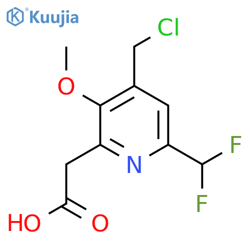 4-(Chloromethyl)-6-(difluoromethyl)-3-methoxypyridine-2-acetic acid structure