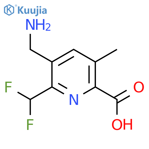 3-(Aminomethyl)-2-(difluoromethyl)-5-methylpyridine-6-carboxylic acid structure