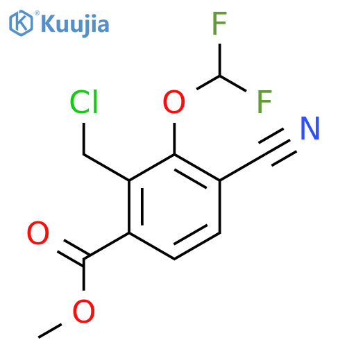 Methyl 2-chloromethyl-4-cyano-3-(difluoromethoxy)benzoate structure
