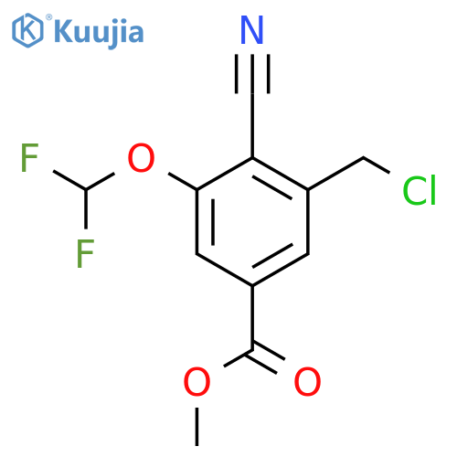 Methyl 3-chloromethyl-4-cyano-5-(difluoromethoxy)benzoate structure
