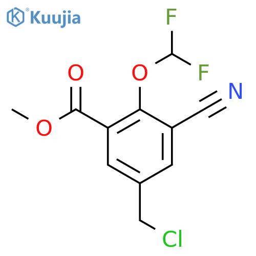 Methyl 5-chloromethyl-3-cyano-2-(difluoromethoxy)benzoate structure